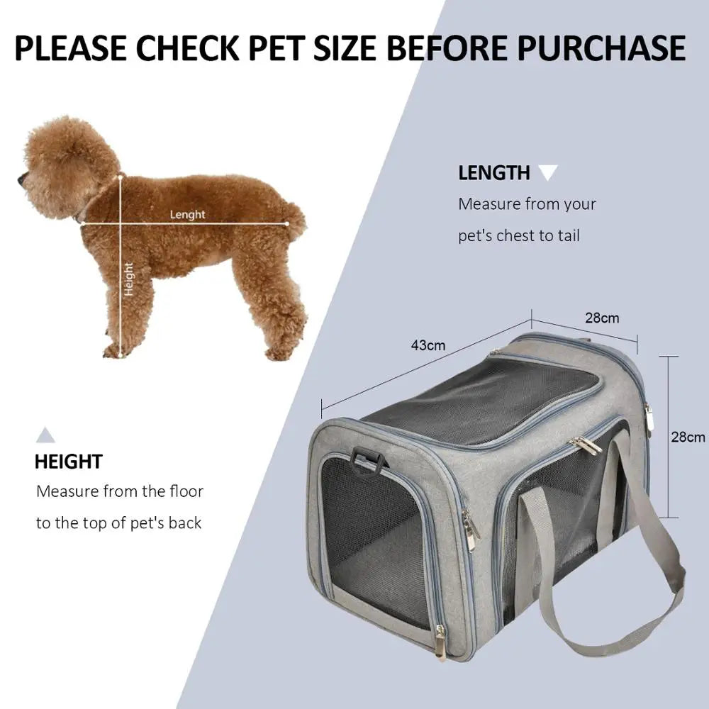 Soft-Sided Pet Carrier Backpack for Dogs & Cats