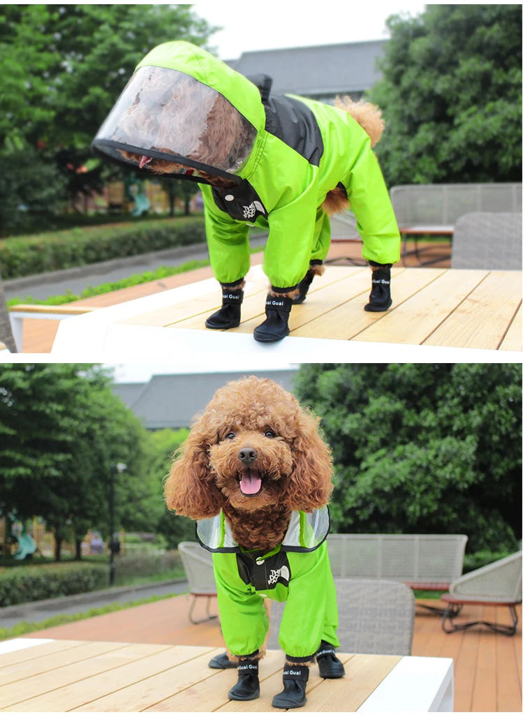 Waterproof Dog Raincoat Jumpsuit