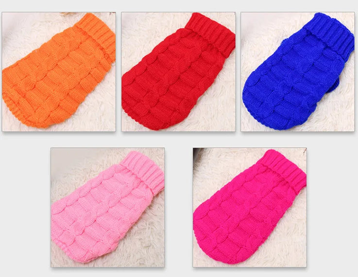 Warm Woolly Sweater for Small & Medium Pets