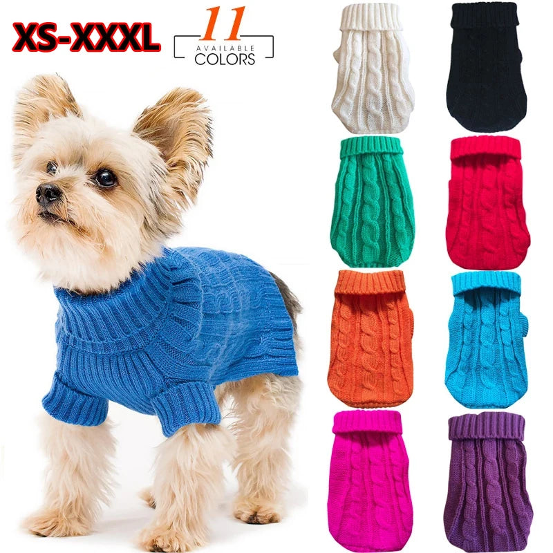 Warm Woolly Sweater for Small & Medium Pets