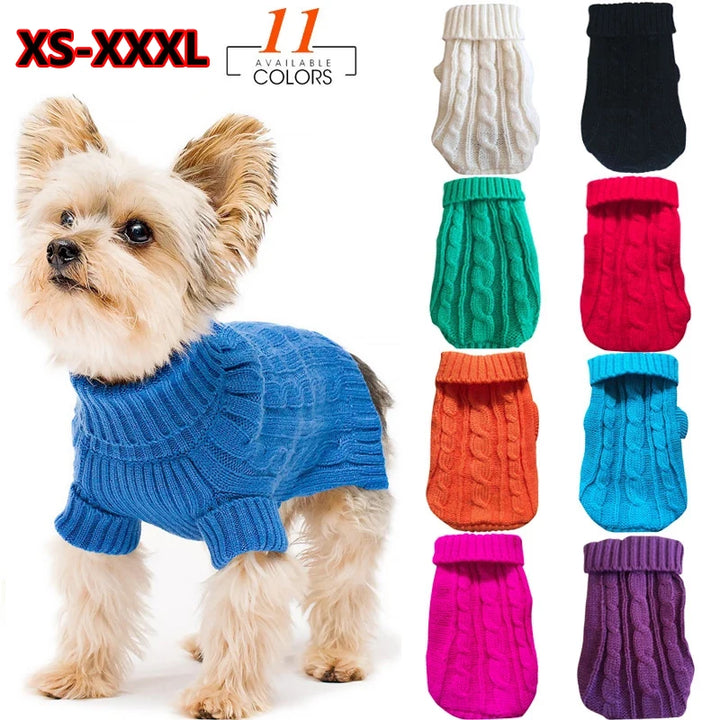 Warm Woolly Sweater for Small & Medium Pets