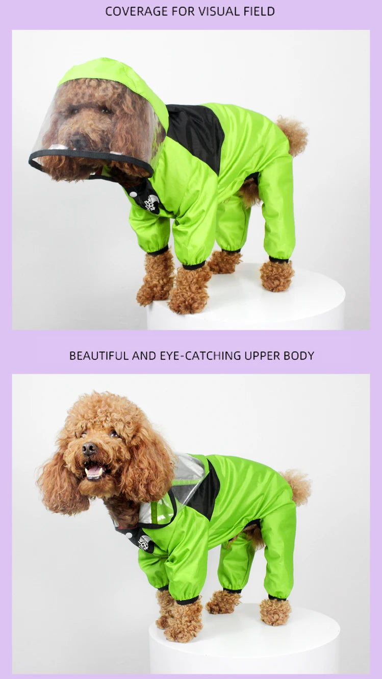 Waterproof Dog Raincoat Jumpsuit
