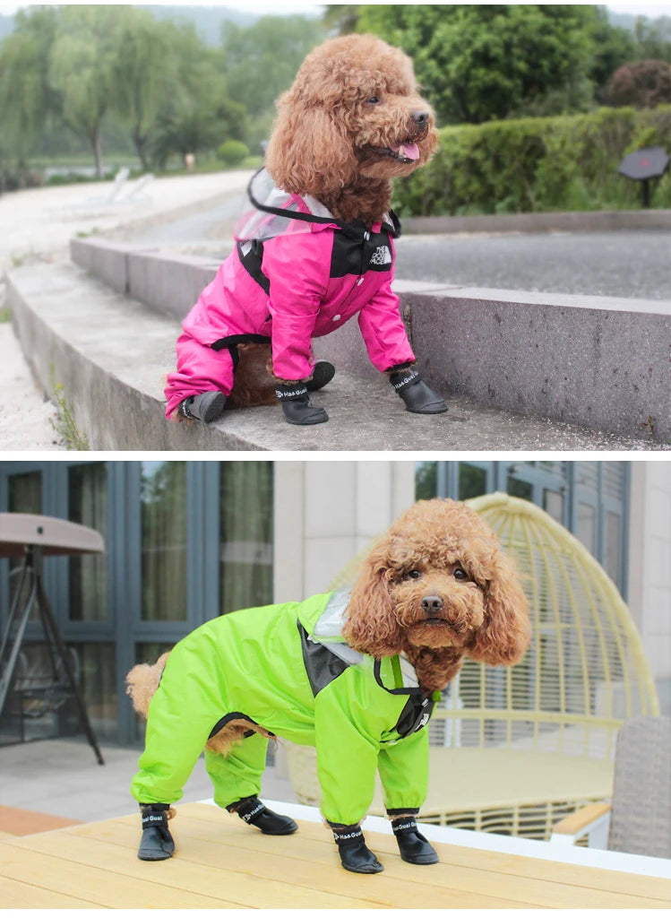 Waterproof Dog Raincoat Jumpsuit