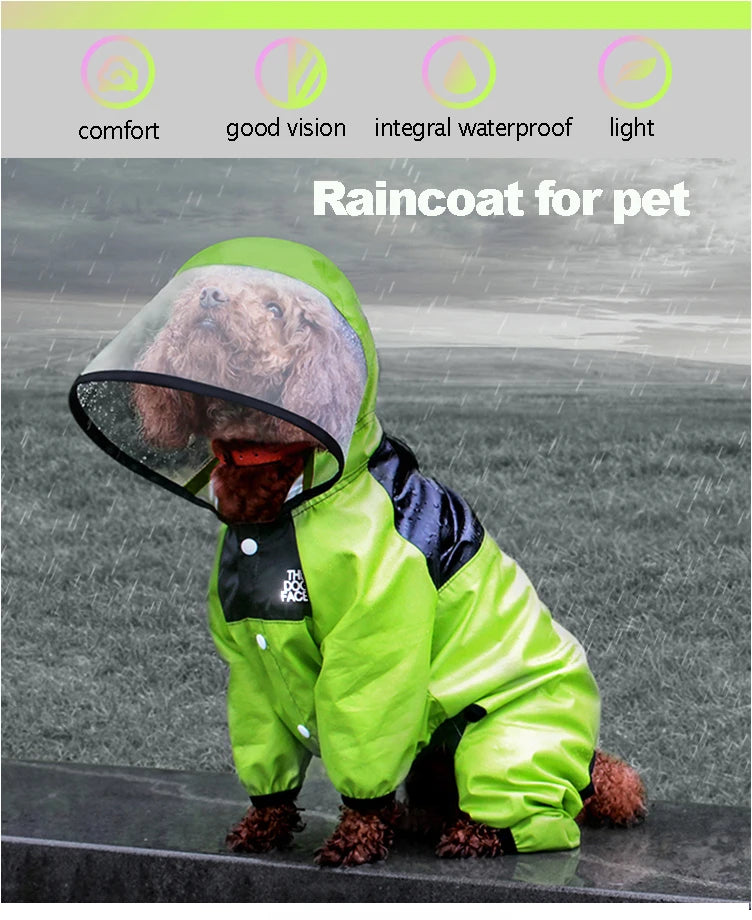 Waterproof Dog Raincoat Jumpsuit