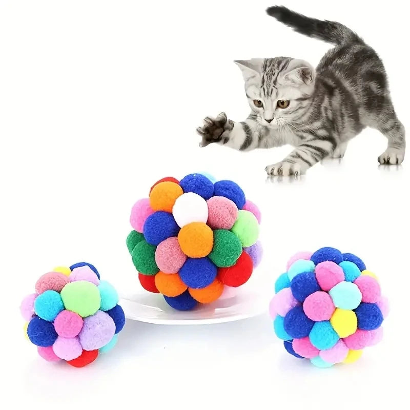 Cat Plush Bell Ball Toy (1/3PCS)