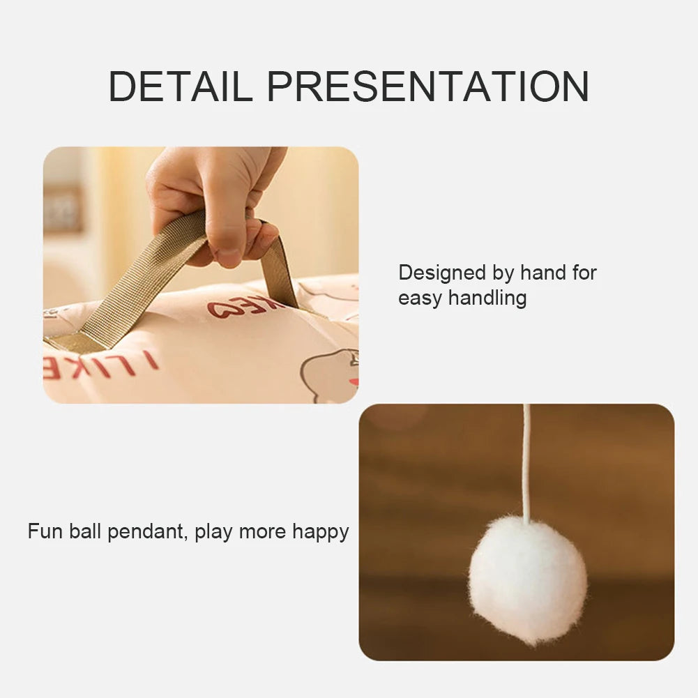 23" 2-in-1 Cat Cave Bed with Cushion