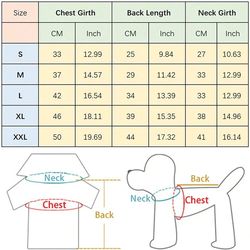 Winter Padded Dog & Cat Coat for Small Pets