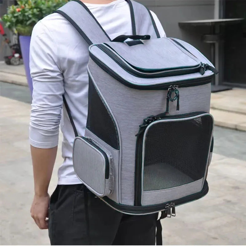 Foldable Breathable Pet Carrier Backpack for Cats & Dogs
