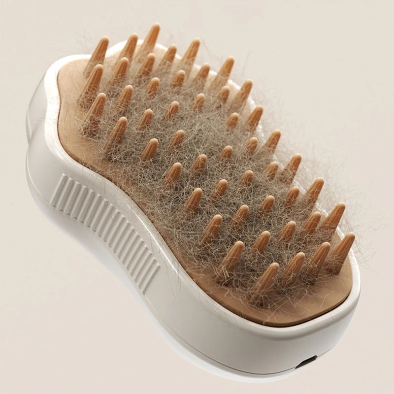 3-in-1 Electric Steam Pet Brush & Grooming Comb