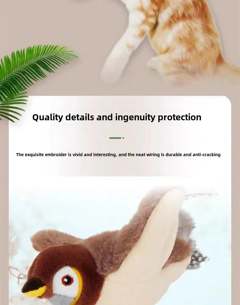 Catnip Electric Interactive Bird Toy for Cats