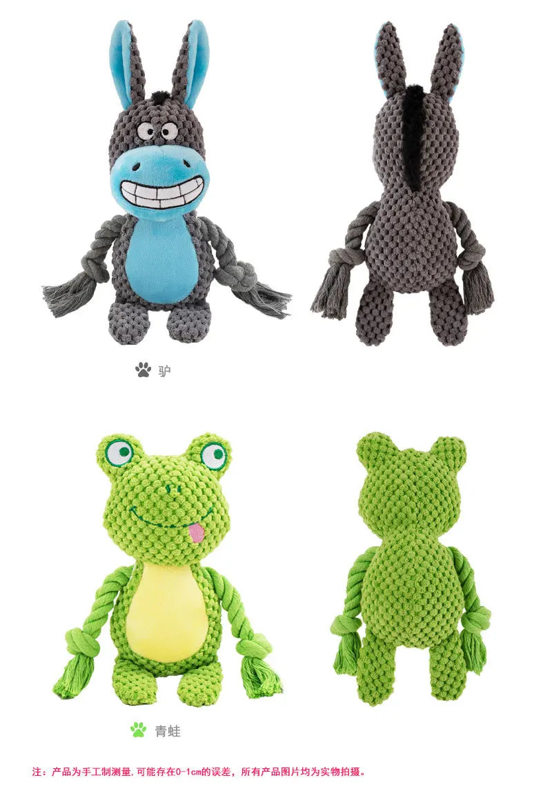 Indestructible Squeaky Plush Chew Toy for Dogs