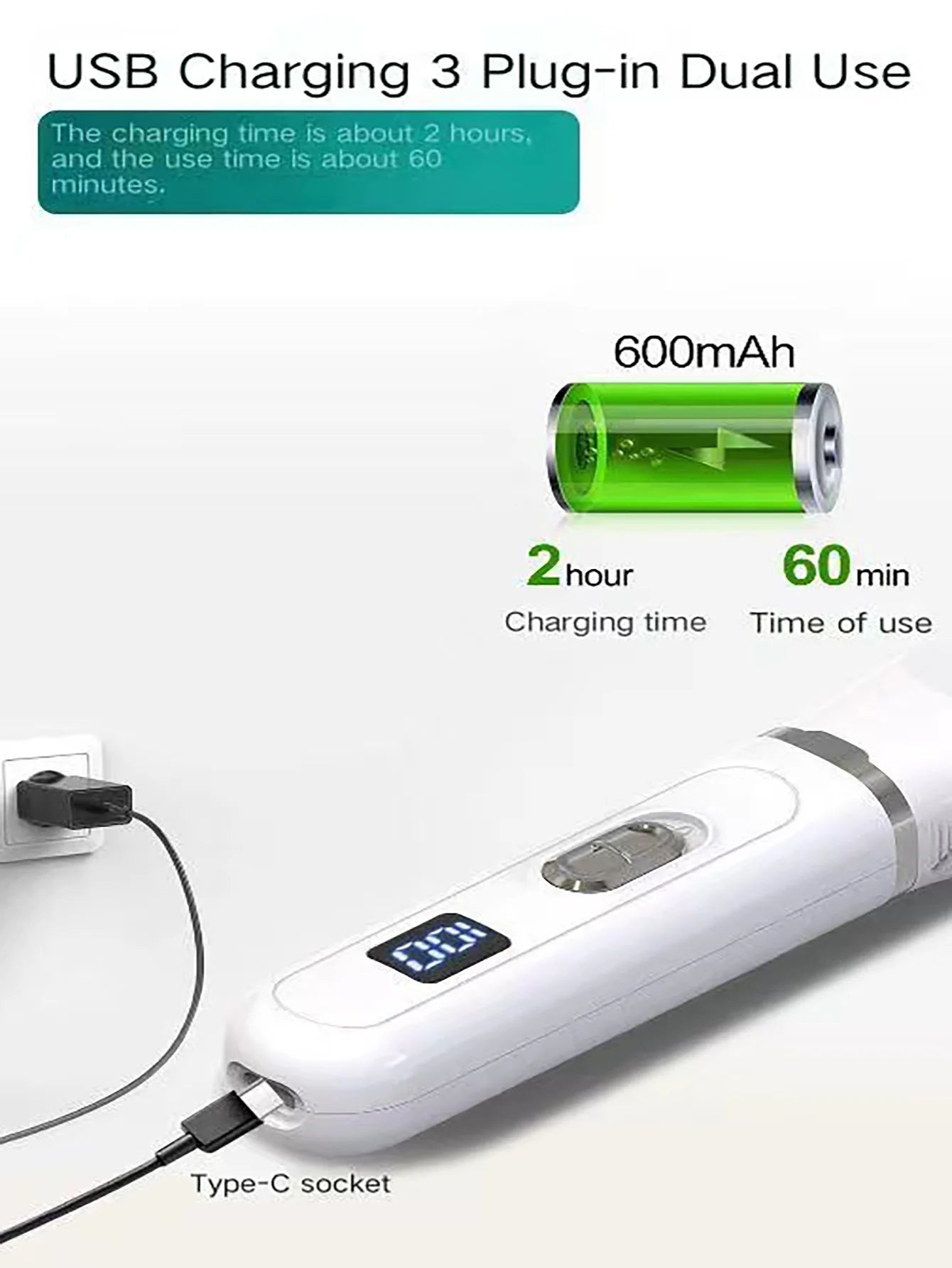 USB Rechargeable Professional Pet Hair Clipper