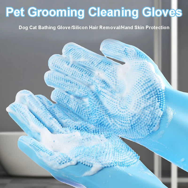 Silicone Pet Grooming & Bathing Gloves