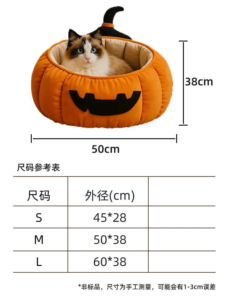 Pumpkin Cat & Dog Bed All-Season House
