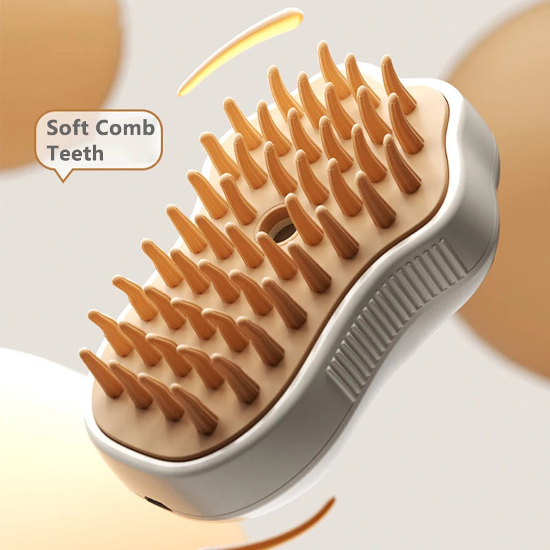 3-in-1 Electric Steam Pet Brush & Grooming Comb
