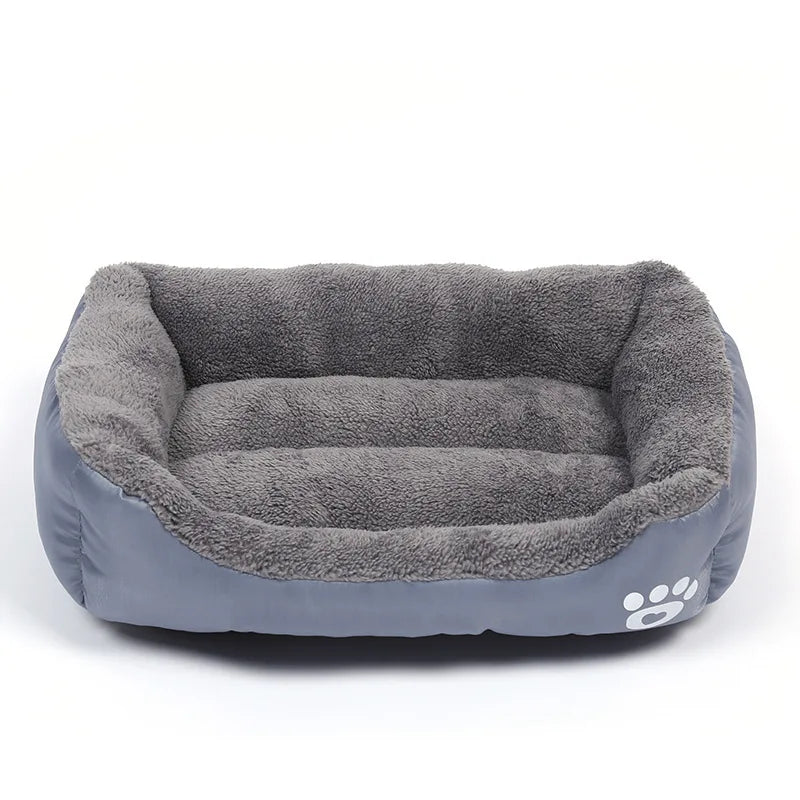 Large Square Plush Dog & Cat Bed