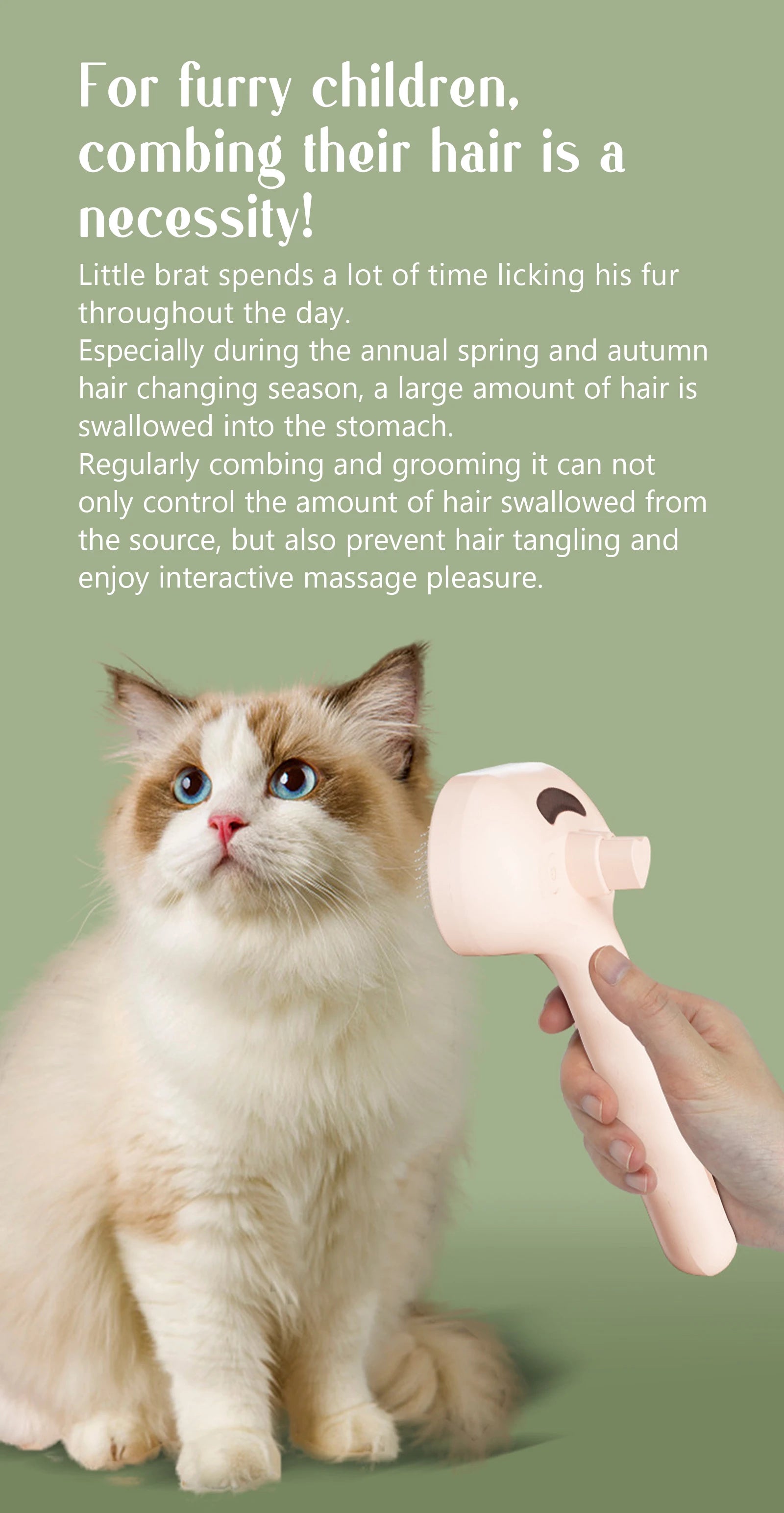 Pet Steam Massage Comb for Dogs & Cats