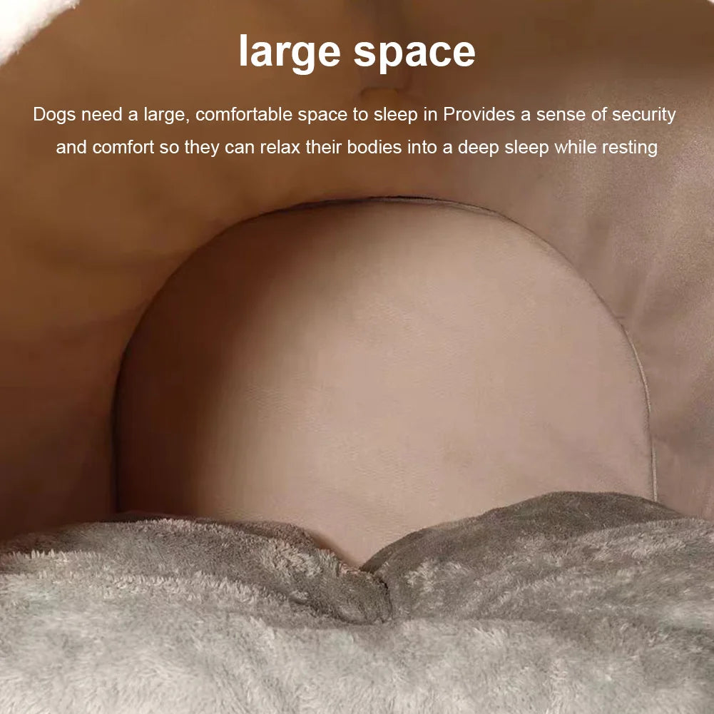 23" 2-in-1 Cat Cave Bed with Cushion