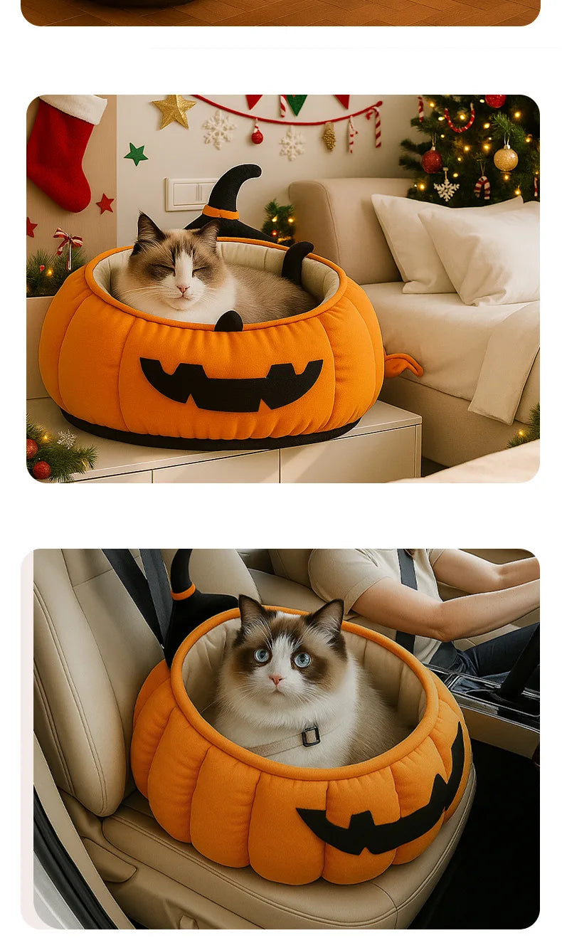 Pumpkin Cat & Dog Bed All-Season House
