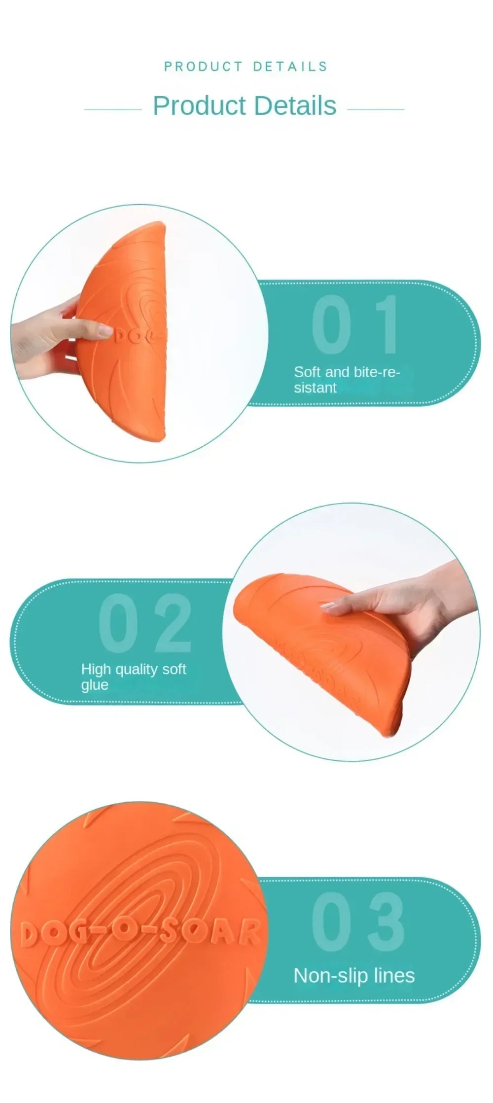 Multicolor Silicone Flying Disc Dog Toy