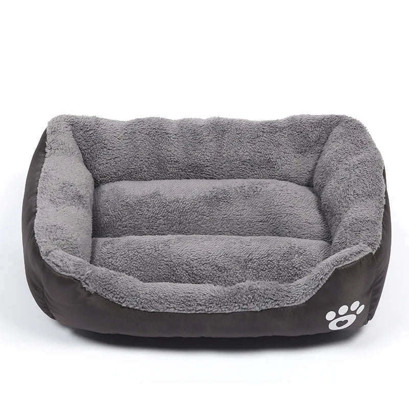 Large Square Plush Dog & Cat Bed