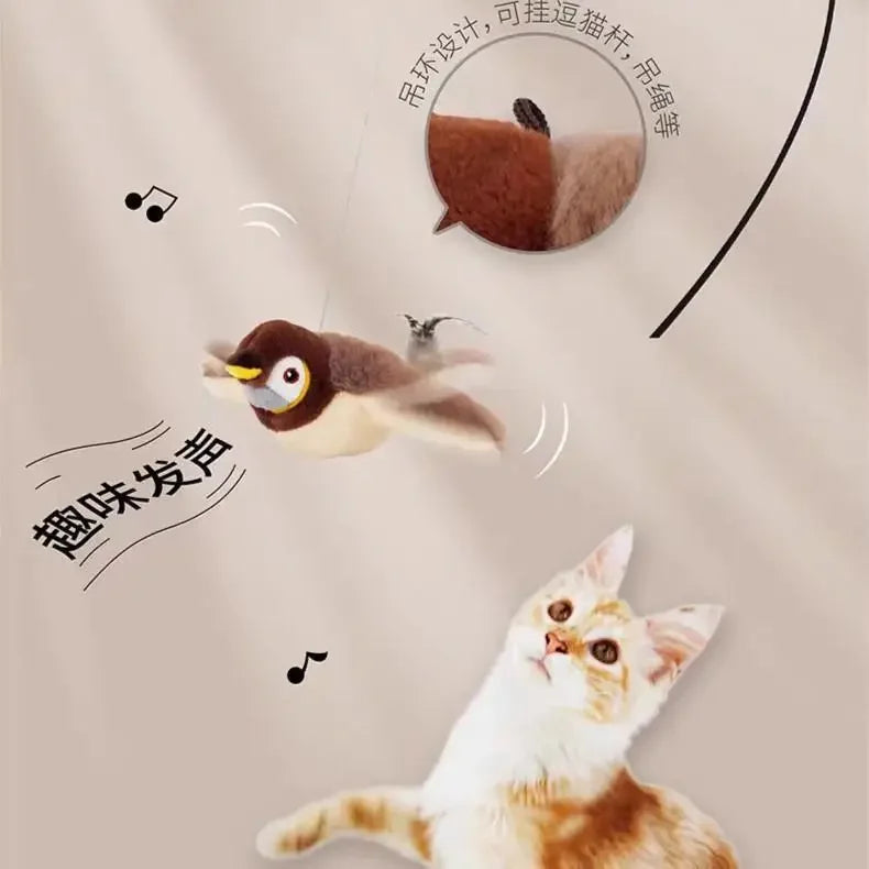 Catnip Electric Interactive Bird Toy for Cats