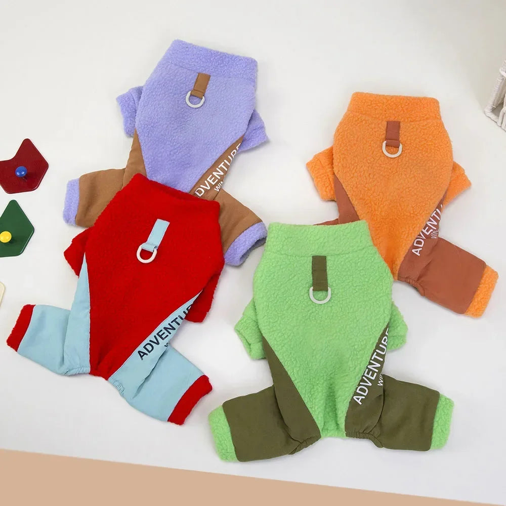 Fleece 4-Leg Dog & Cat Pajamas Jumpsuit