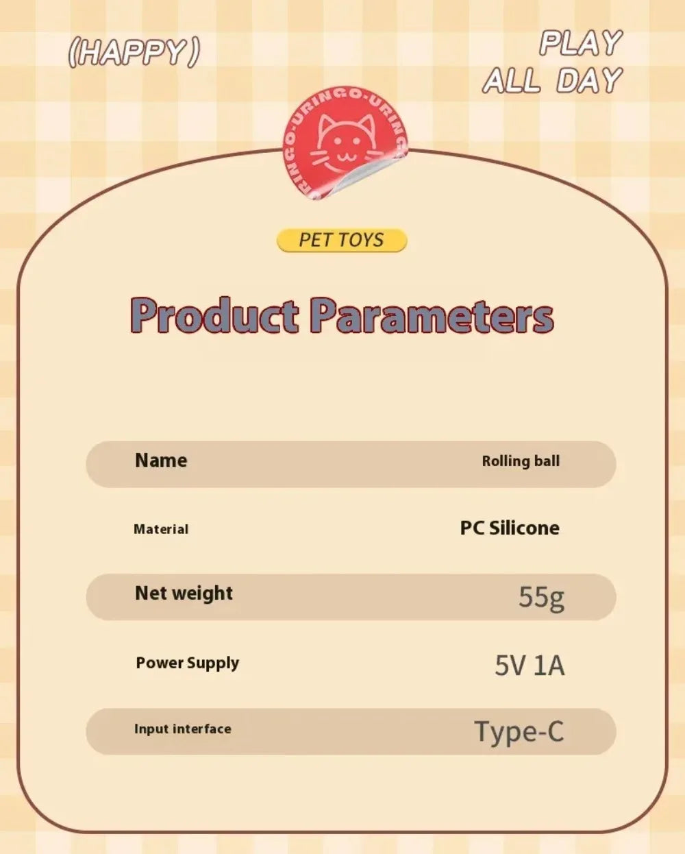 Automatic Smart Rolling Ball Cat Toy