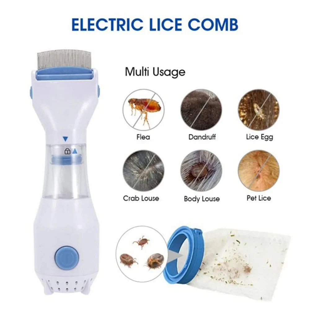 Electric Anti-Lice & Flea Removal Pet Comb