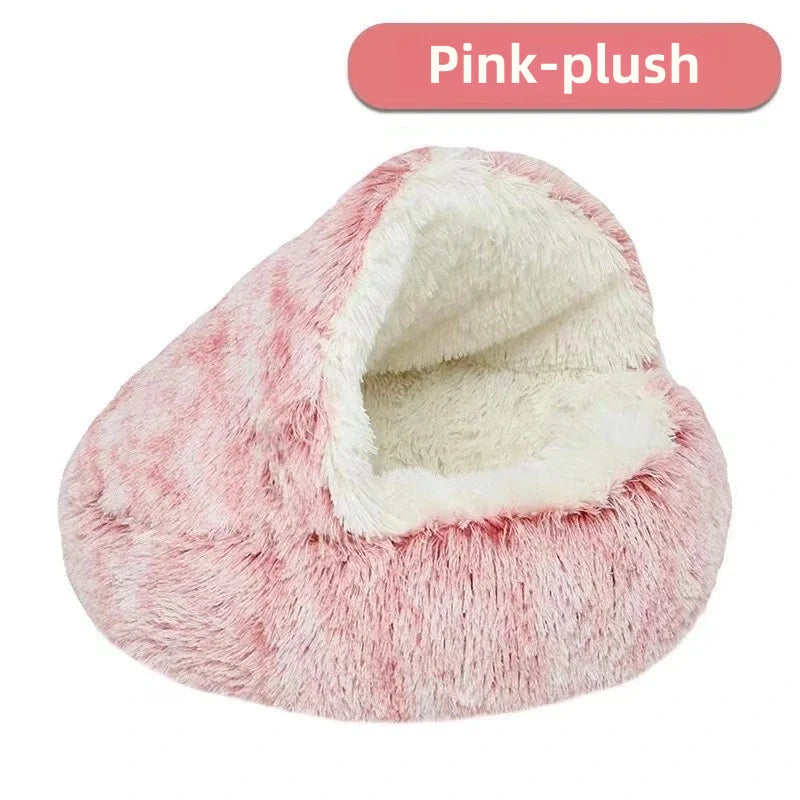 Winter Plush Shell Cat Nest Bed