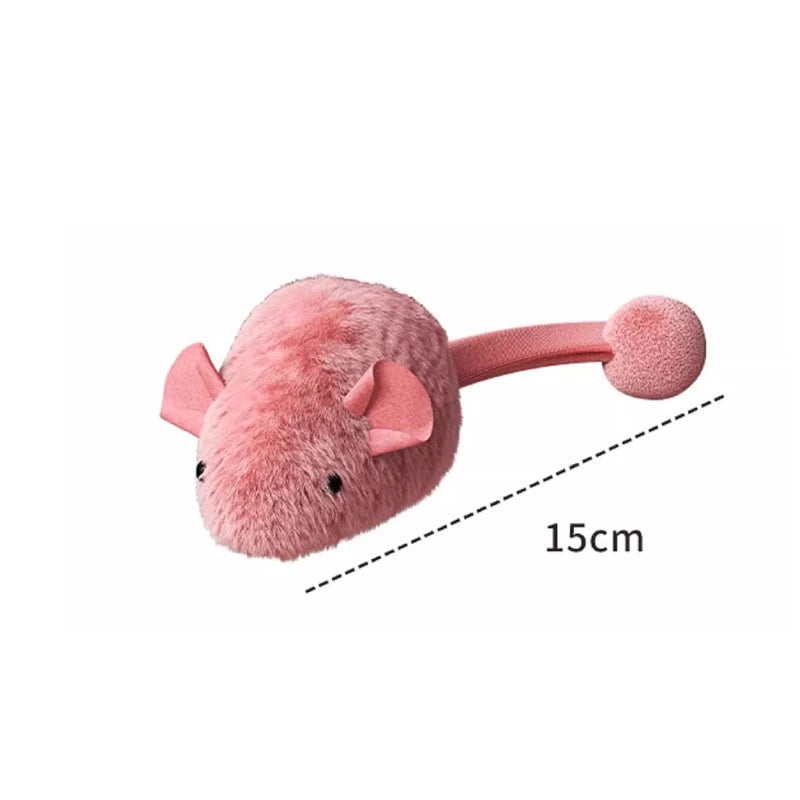 Interactive Plush Mouse Toy for Cats