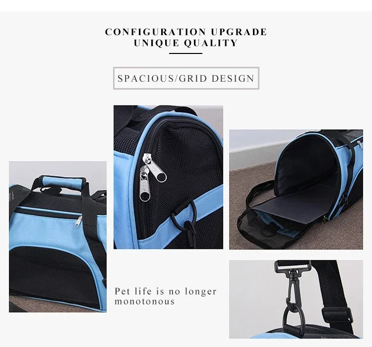 Portable Mesh Pet Carrier Bag for Dogs & Cats