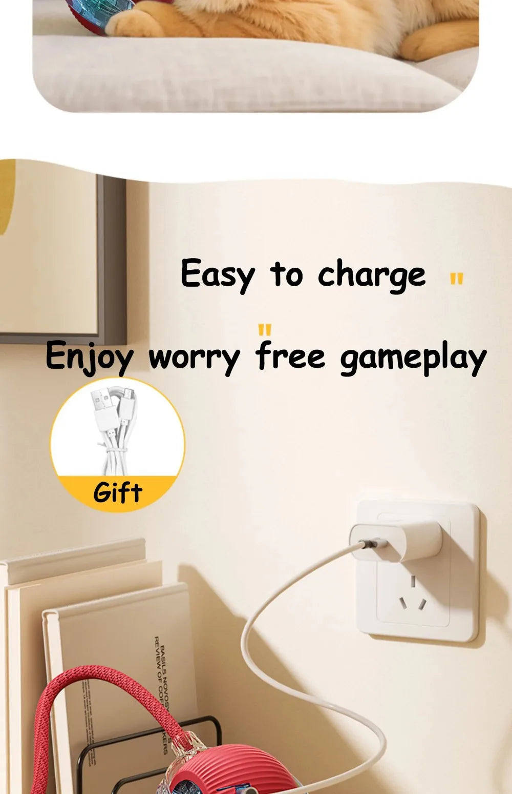 Automatic Smart Rolling Ball Cat Toy