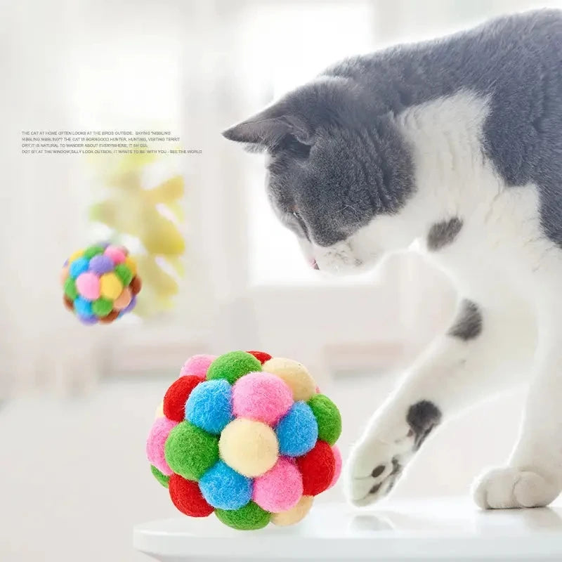 Cat Plush Bell Ball Toy (1/3PCS)