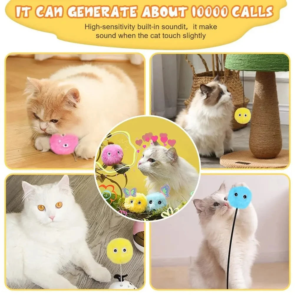 Automatic Interactive Plush Ball Cat Toy