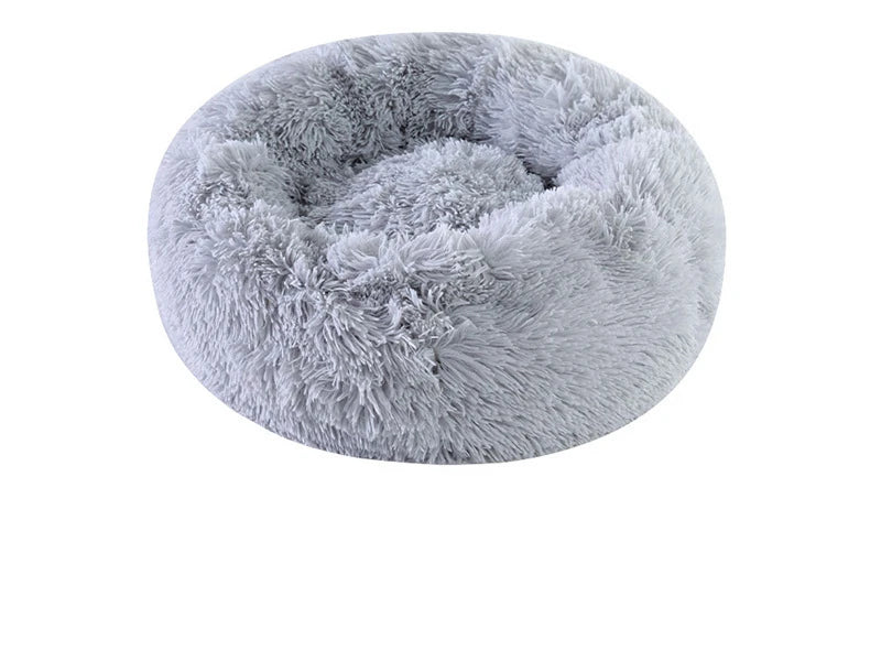 Winter Plush Round Cat & Dog Nest Bed