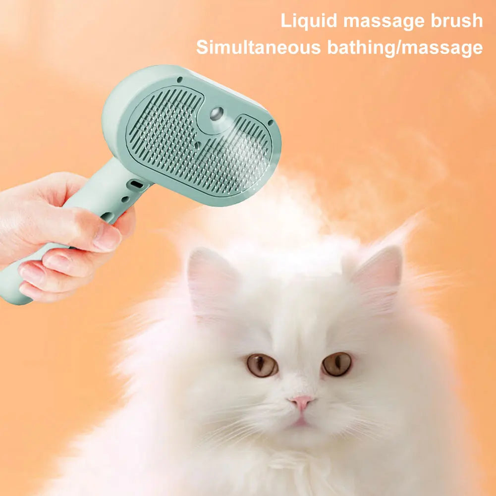 3-in-1 Cat Steam Brush & Pet Hair Remover Comb