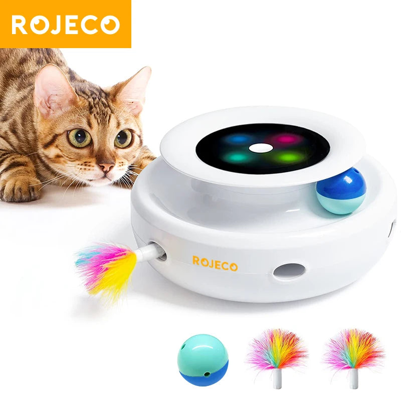 2-in-1 Automatic Feather Ball Smart Cat Toy