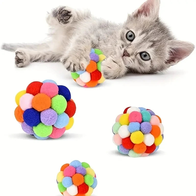 Cat Plush Bell Ball Toy (1/3PCS)