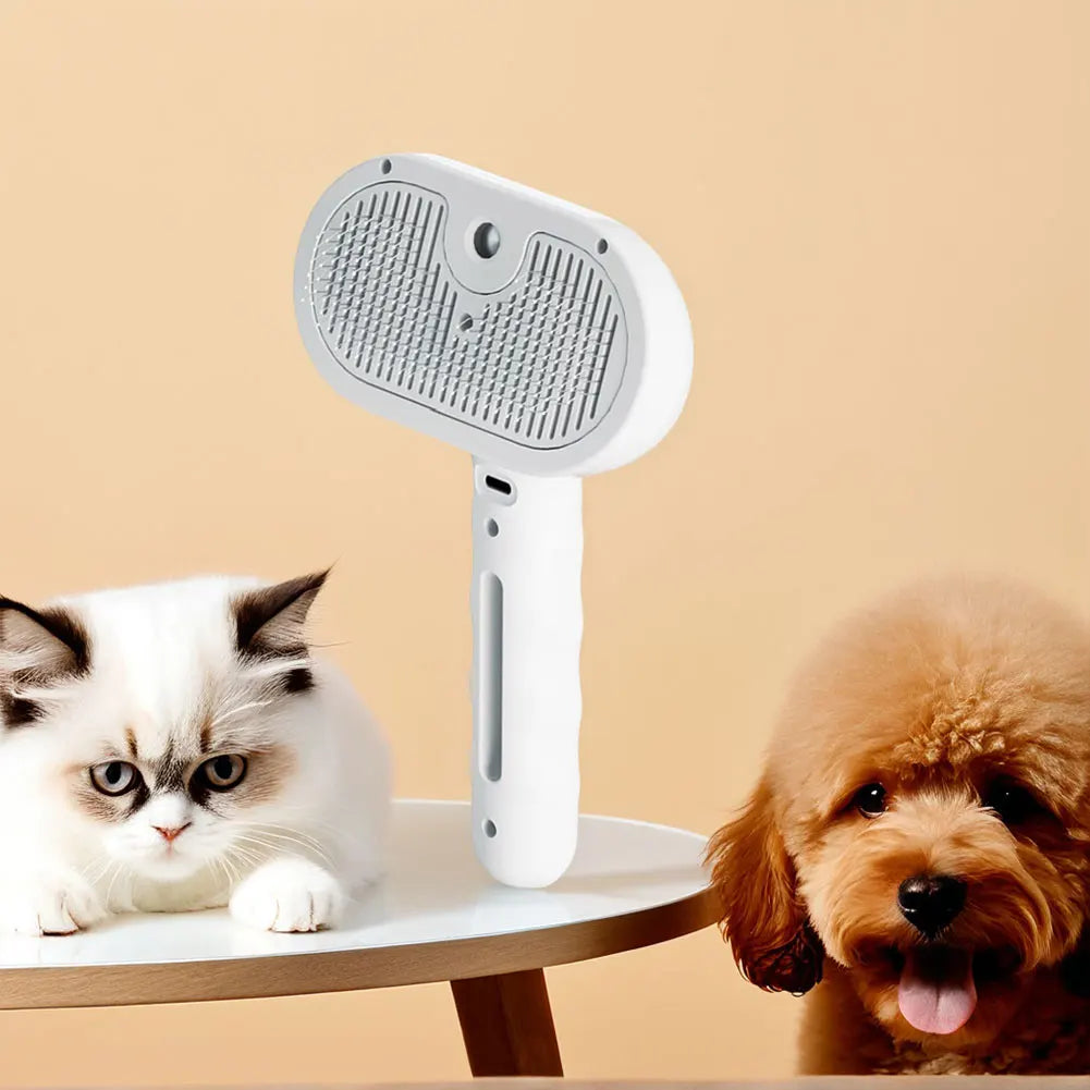 3-in-1 Cat Steam Brush & Pet Hair Remover Comb