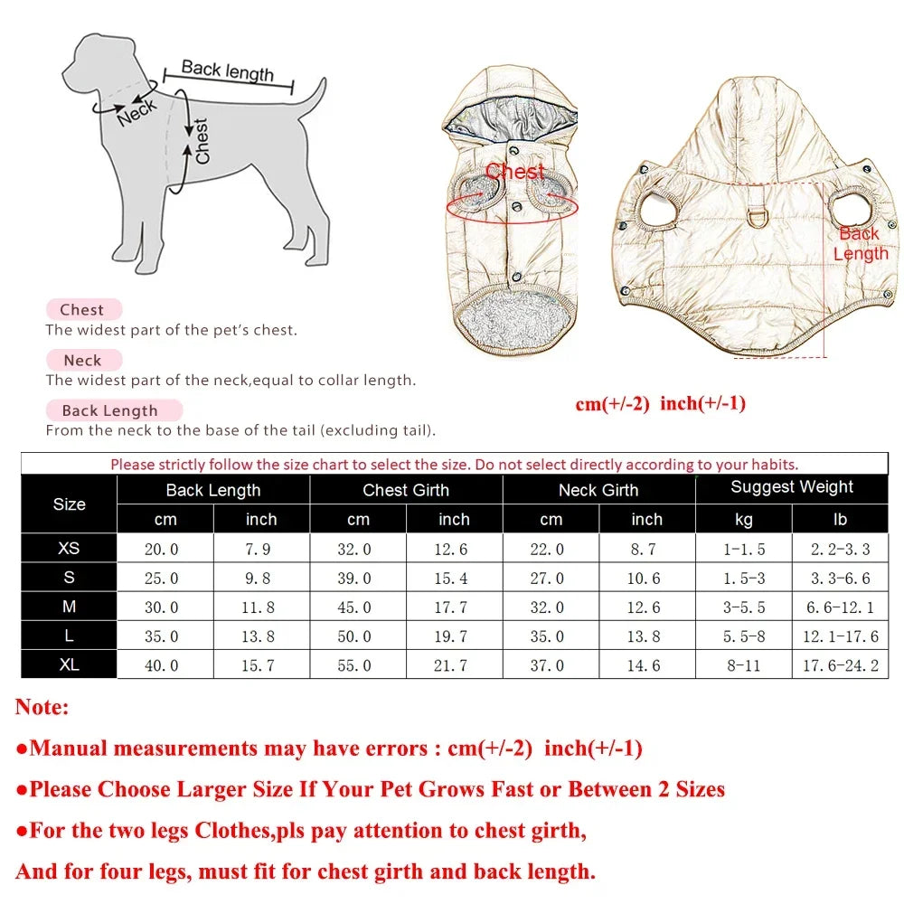 Fleece Dog Coat Hoodie for Small & Medium Dogs