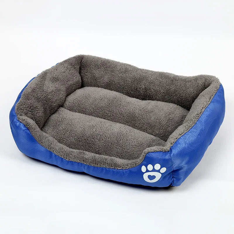 Large Square Plush Dog & Cat Bed