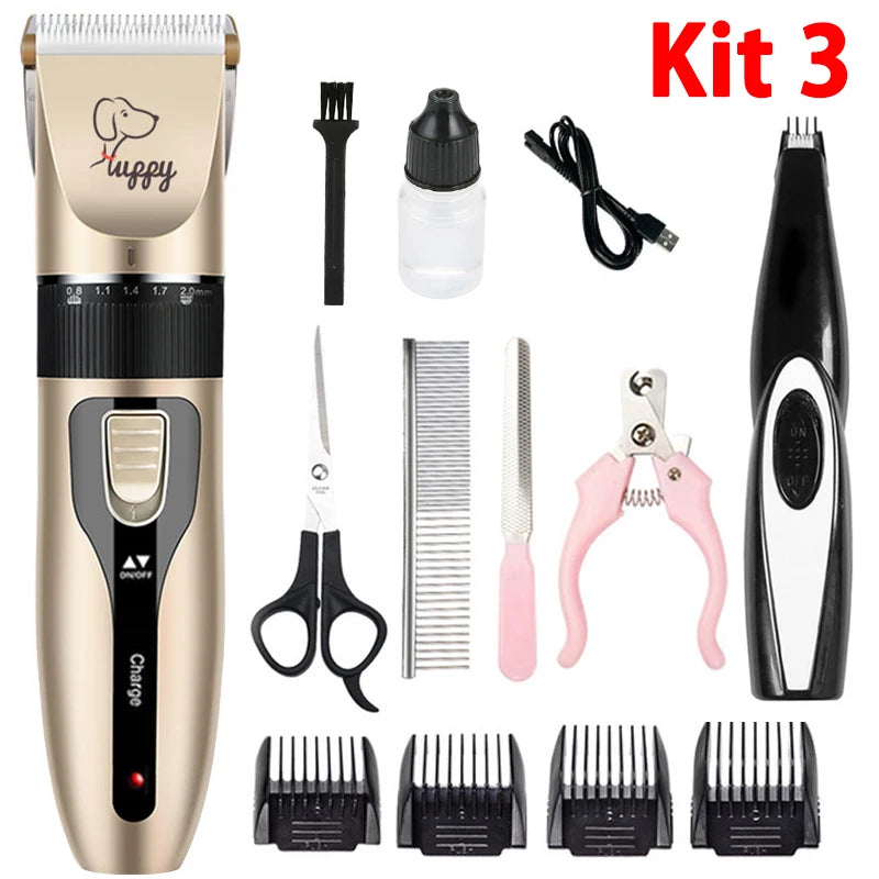Rechargeable Electric Pet Hair Clipper Grooming Kit