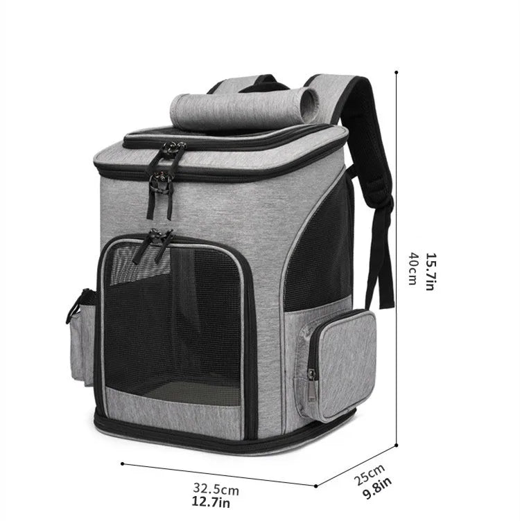 Foldable Breathable Pet Carrier Backpack for Cats & Dogs
