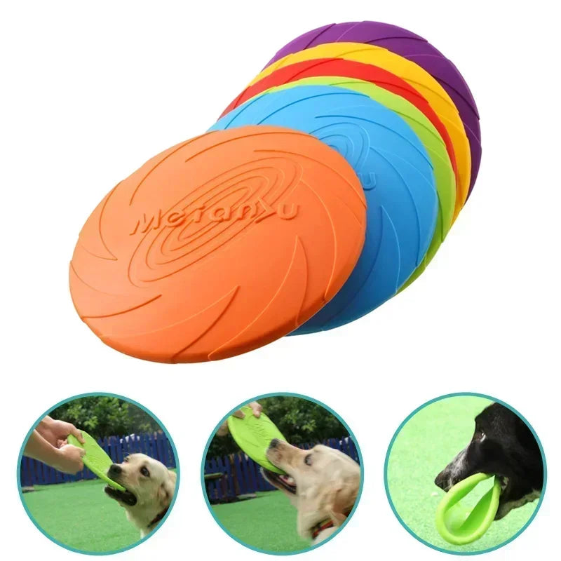 Multicolor Silicone Flying Disc Dog Toy