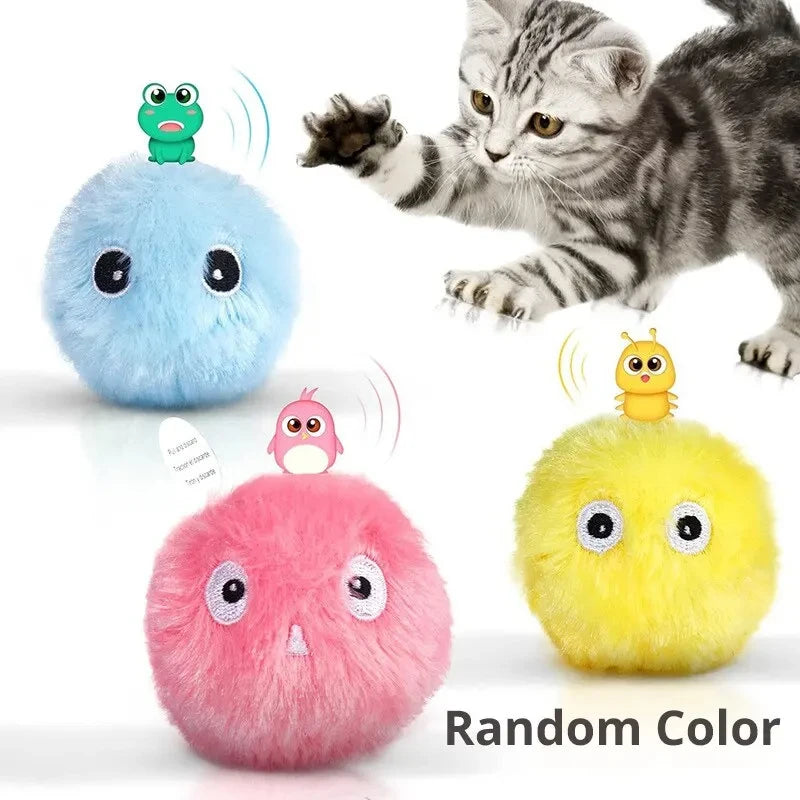 Automatic Interactive Plush Ball Cat Toy