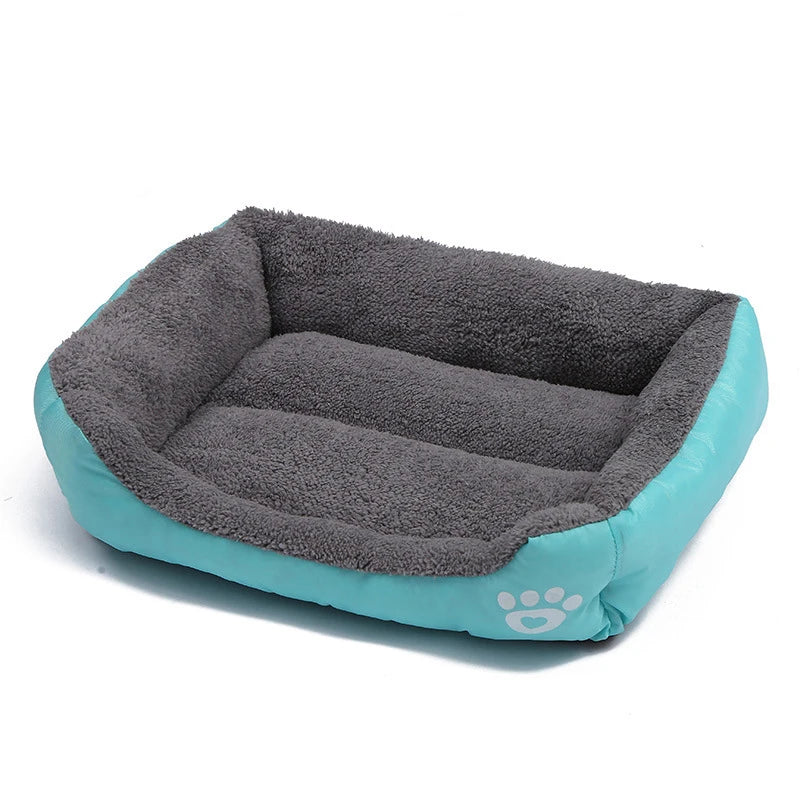 Large Square Plush Dog & Cat Bed