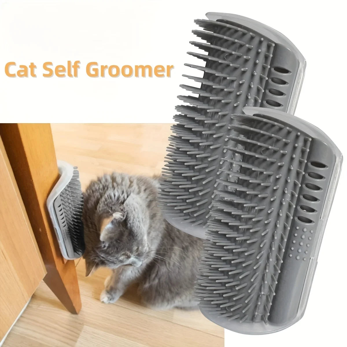 Wall-Mounted Cat Self Groomer Brush & Massager