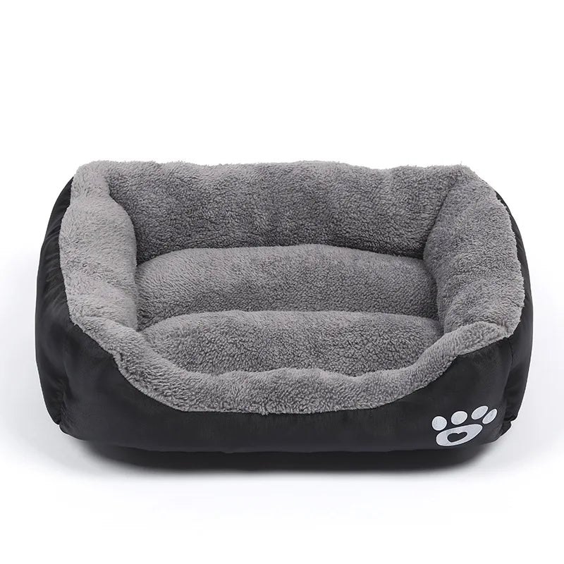 Large Square Plush Dog & Cat Bed