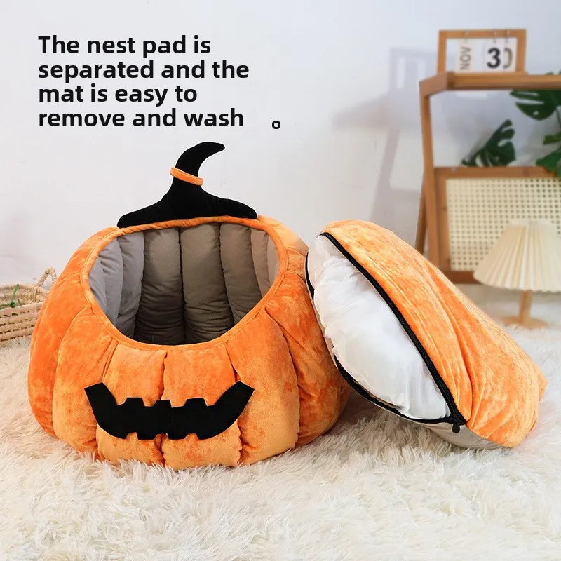 Pumpkin Cat & Dog Bed All-Season House